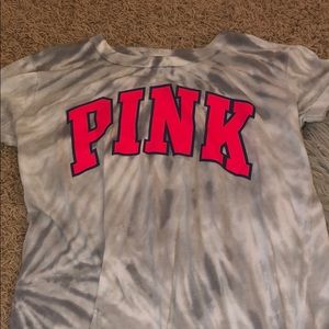 PINK grey and white acid wash shirt (slim fitting)